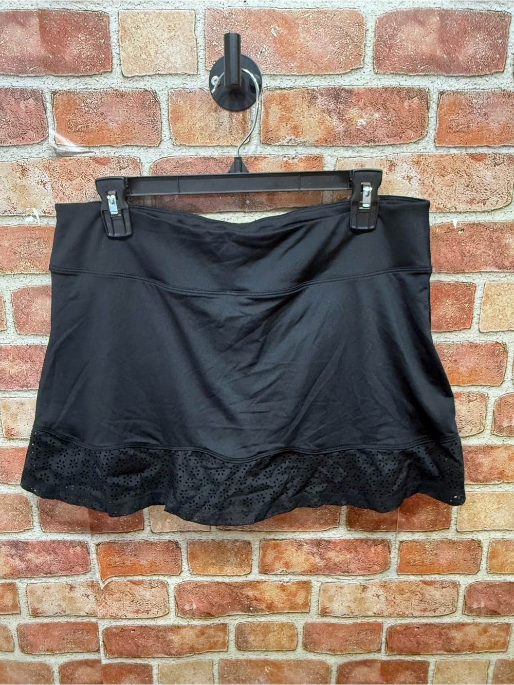Athletic athleisure pickleball tennis die cut hem Skirt/skort w/ Eyelet Hem Fila